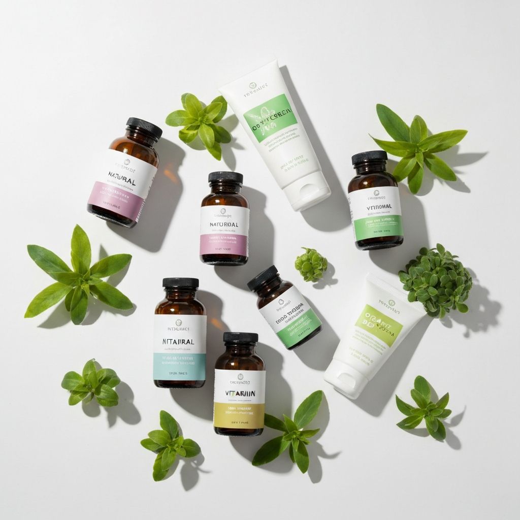 Natural vitamin supplements and body care products